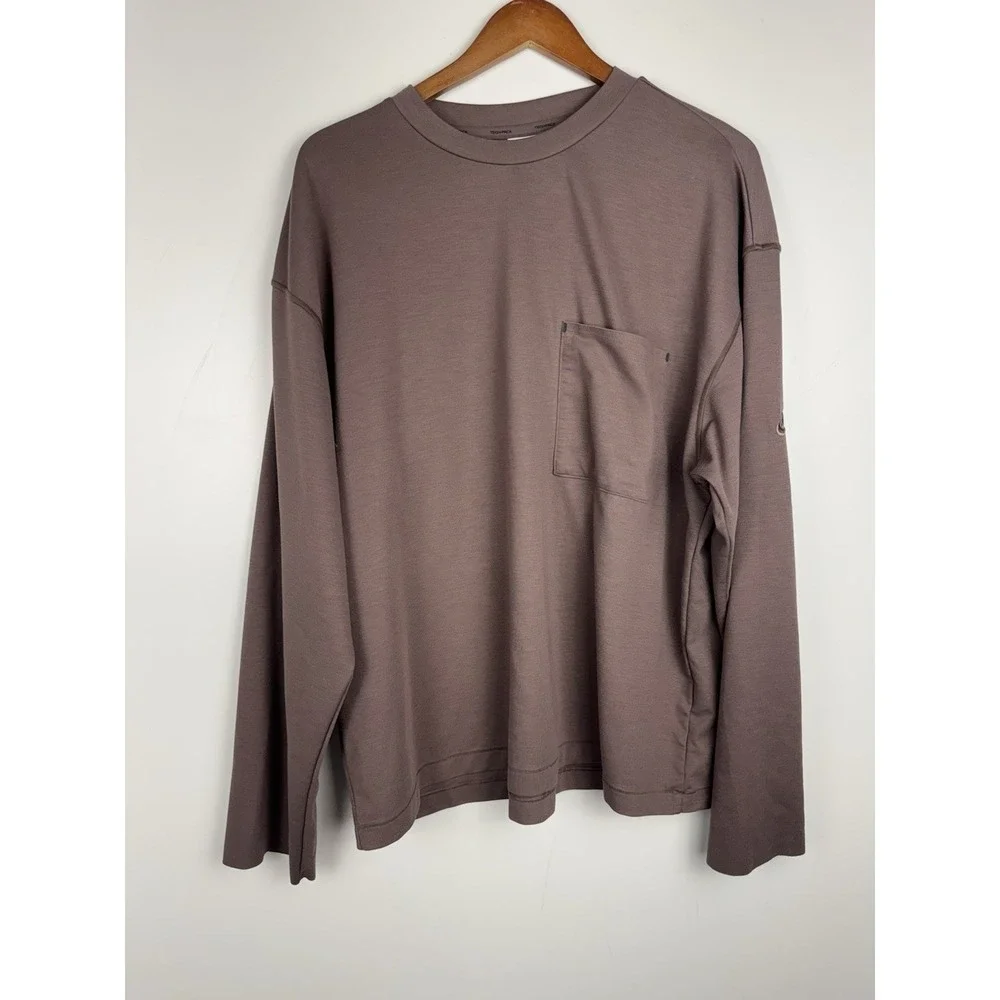 Nike Tech Pack Long Sleeve Shirt Oversized Fit Plum Mens Sz L Athletic Comfort